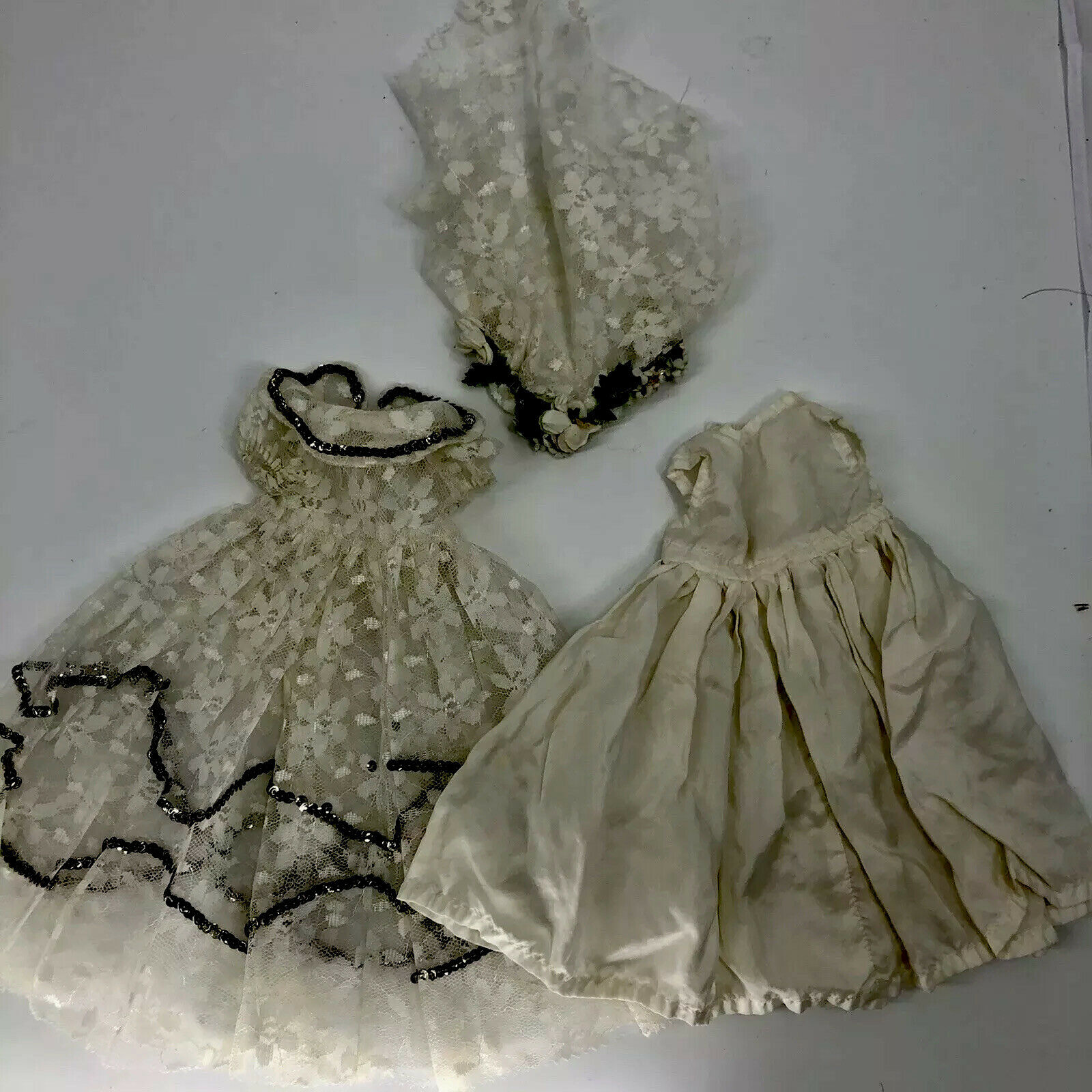 Vintage Terri Lee Handmade Bride Doll Dress Slip & Veil