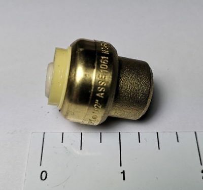 10 Pieces 1/2" Sharkbite Style Push Fit Caps, Lead Free Brass