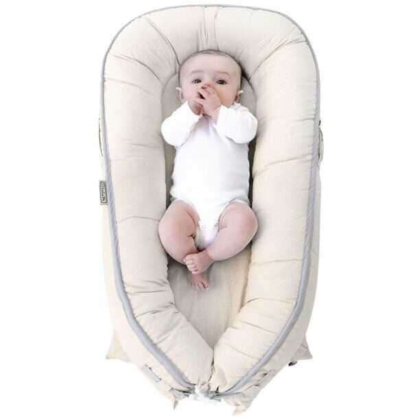Lalame 100% Organic Cotton Newborn Lounger Water-resistant Baby Nest For Infants