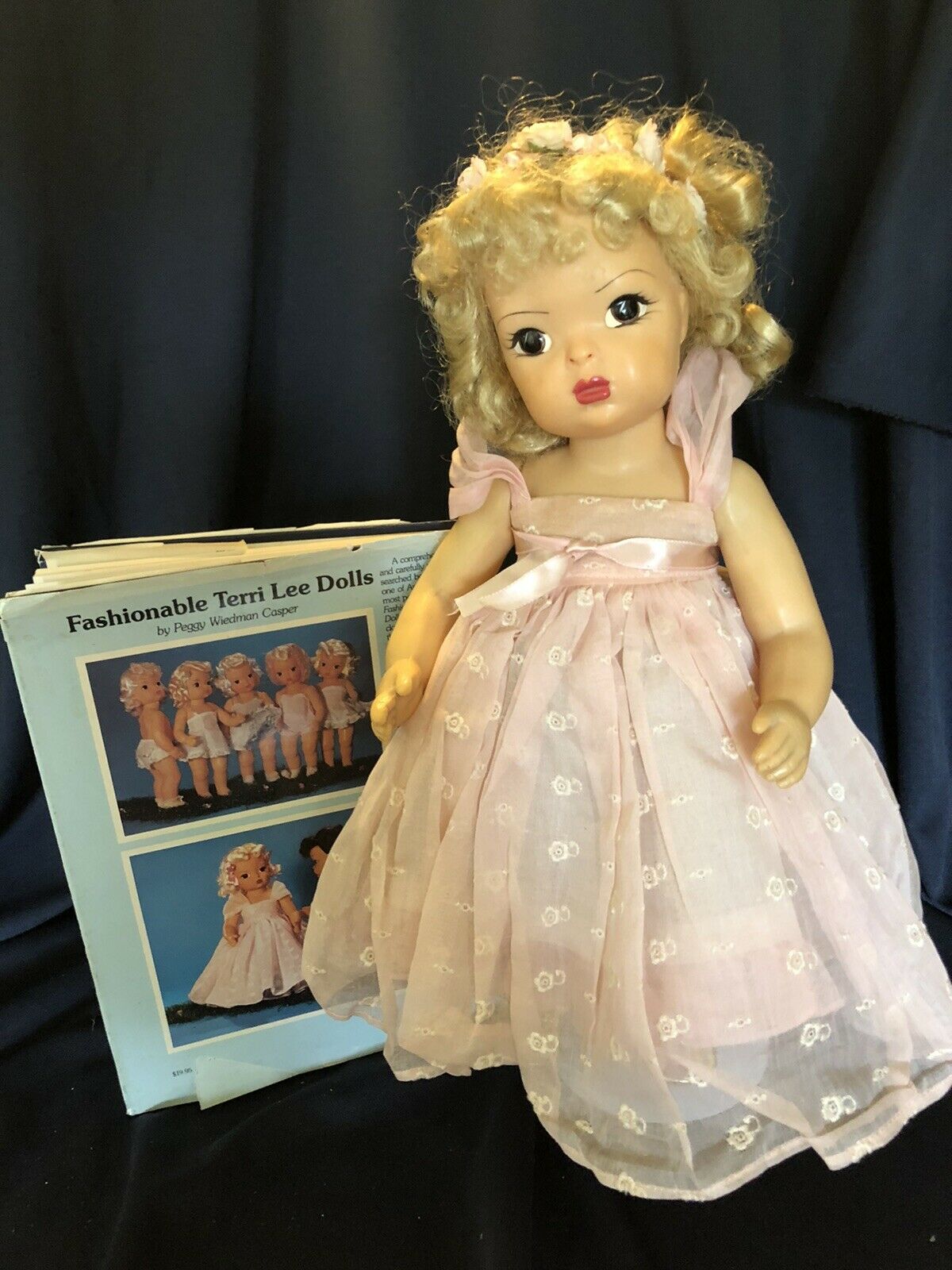 Lovely Terri Lee Doll In 1953 Party Dress Or 1954 Garden Party Costume