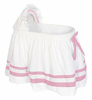 Baby Doll Bedding Modern Hotel Style Ii Bassinet Skirt Pink