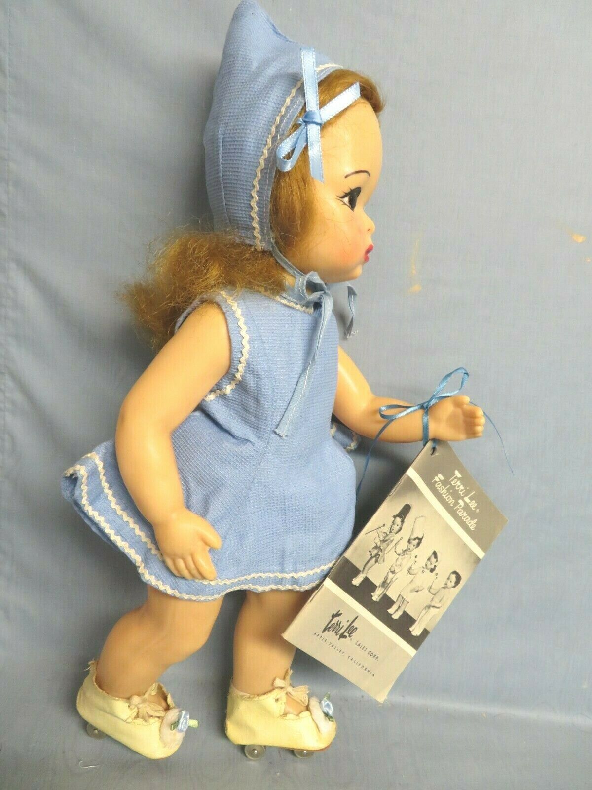 Vintage 1952 16" Terry Terri Lee Hard Plastic Roller Skate Doll Tagged Ex.con.